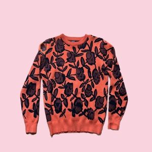 Shein Men’s Orange Sweater w/ brown florals